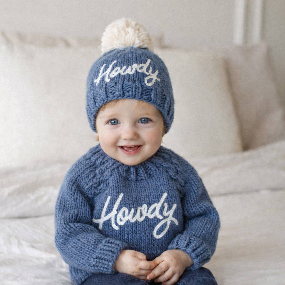 Howdy Sweater Slate Blue for Baby & Toddler