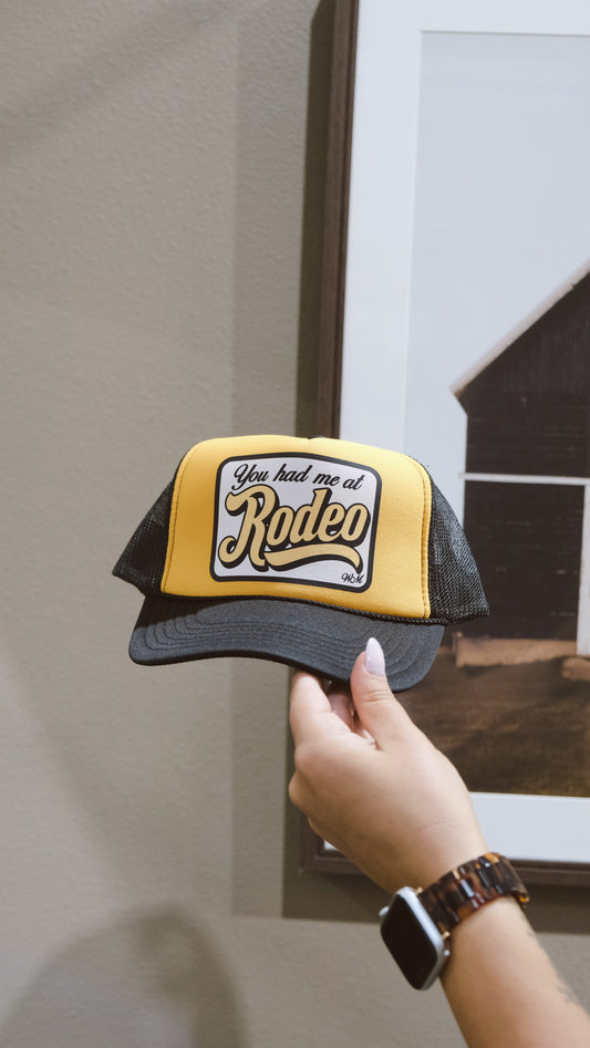 Black + Yellow Rodeo Trucker Hat
