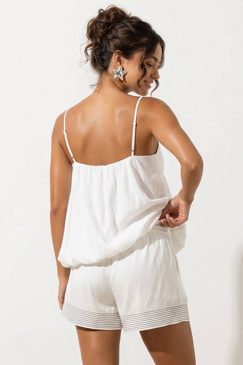 Billowy Top With Bubble Hem