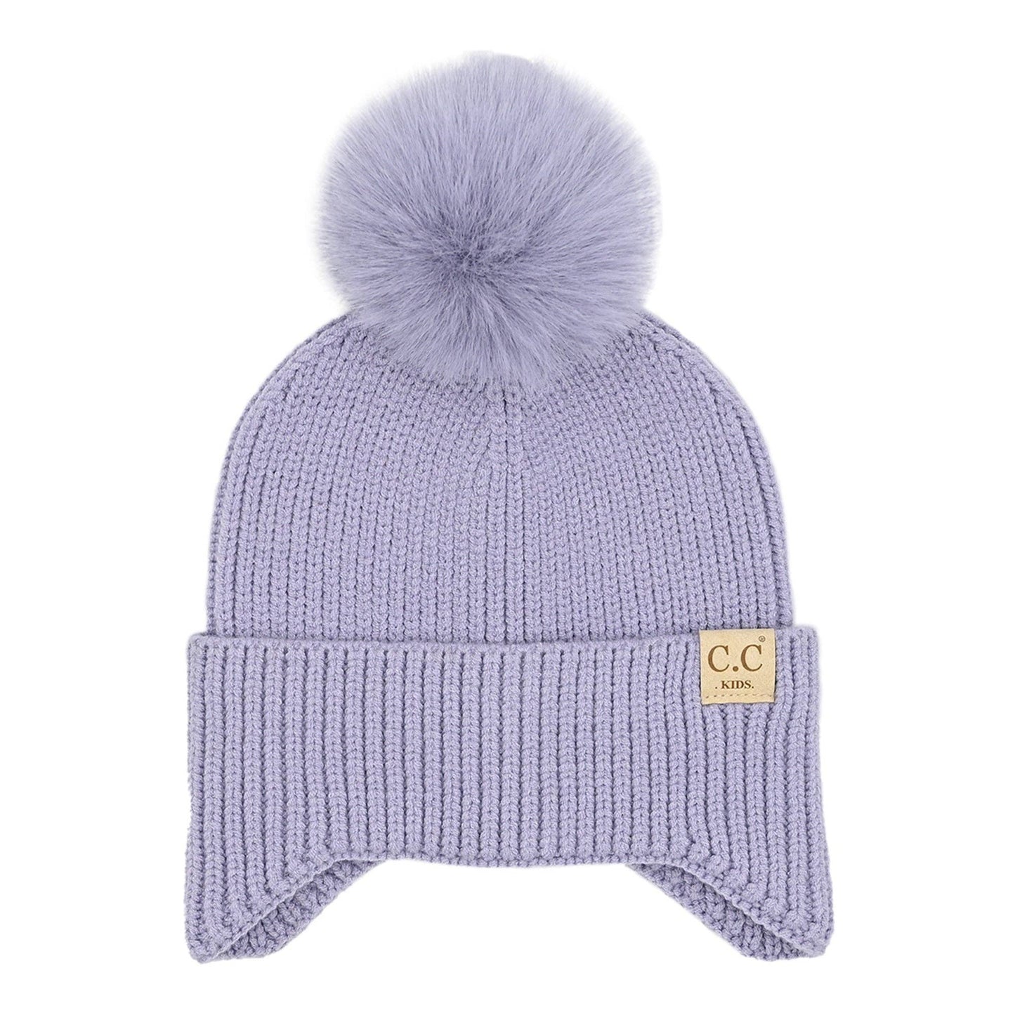 CC Toasty and Warm Pom Ear Flap Kids Beanie