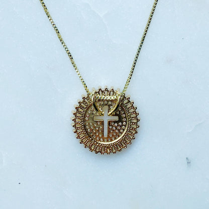 Circle Cross Necklace