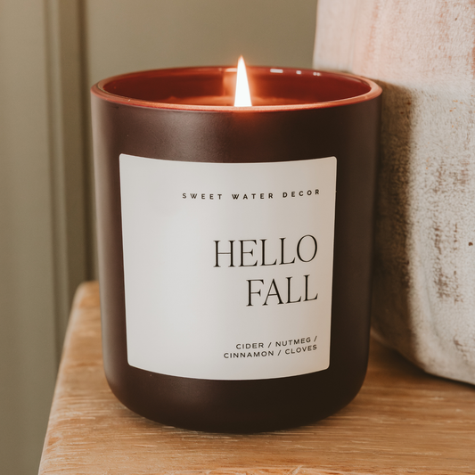 Hello Fall 15 oz Candle Matte