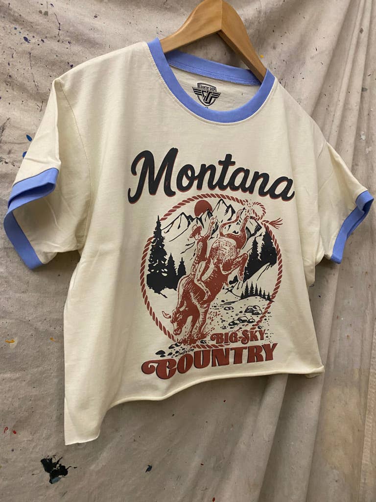 Montana Big Sky Country Crop Tee