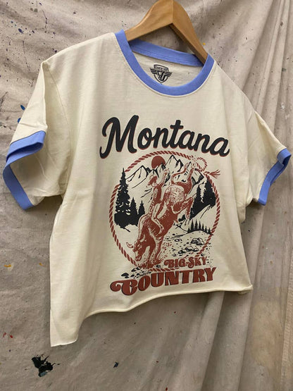 Montana Big Sky Country Crop Tee