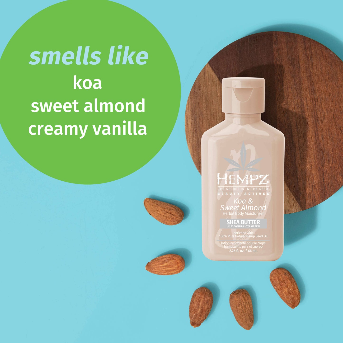 Travel-Size Koa & Sweet Almond Smoothing Herbal Body Moisturizer