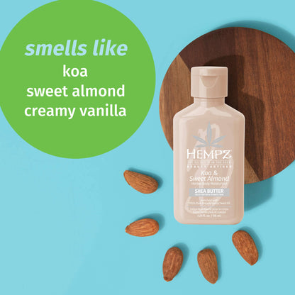 Travel-Size Koa & Sweet Almond Smoothing Herbal Body Moisturizer