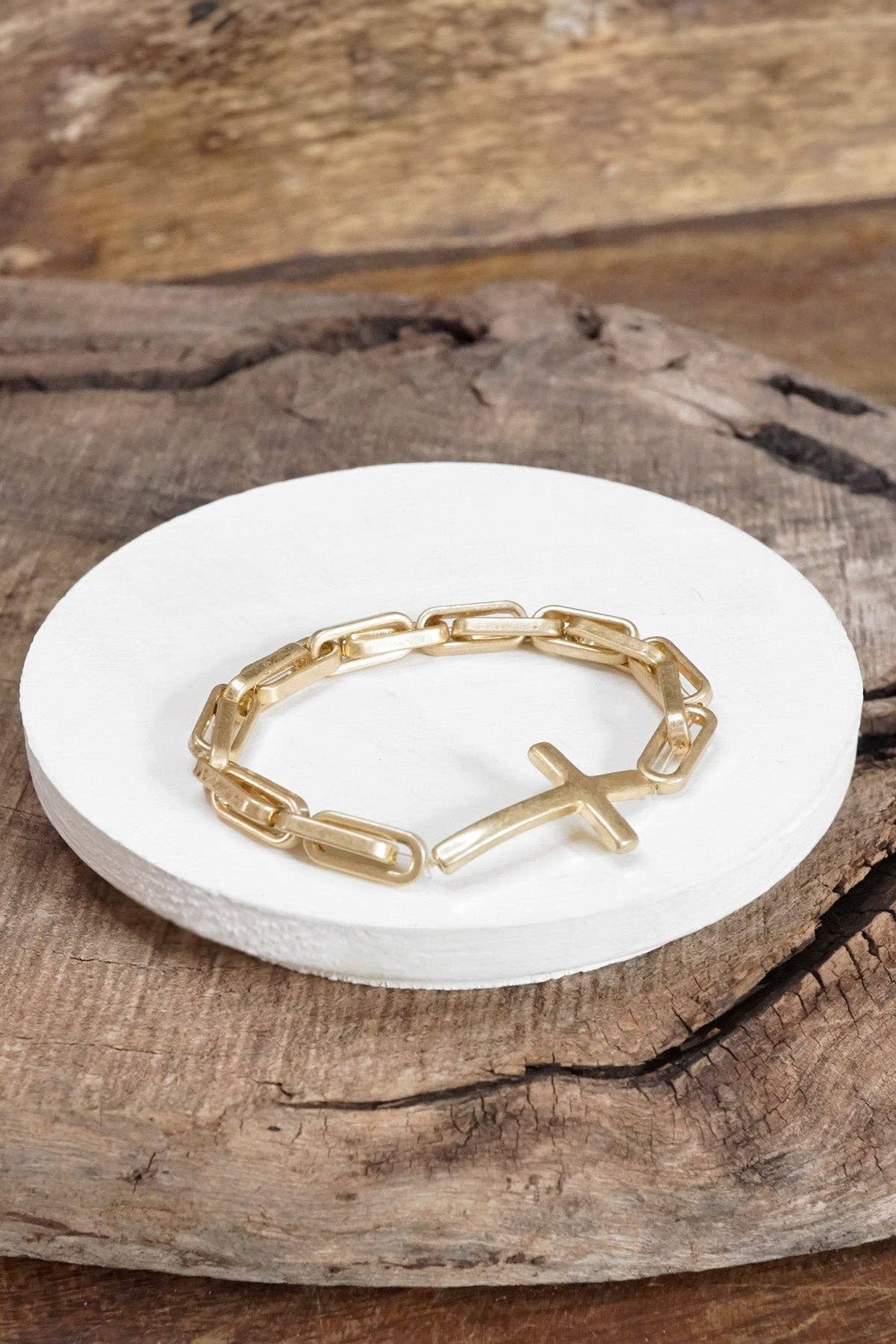 Sideways Cross Bracelet