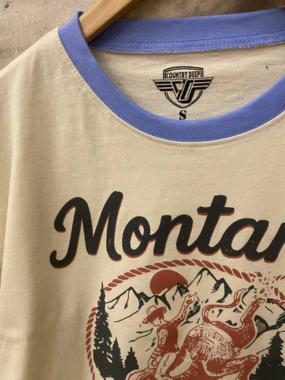 Montana Big Sky Country Crop Tee