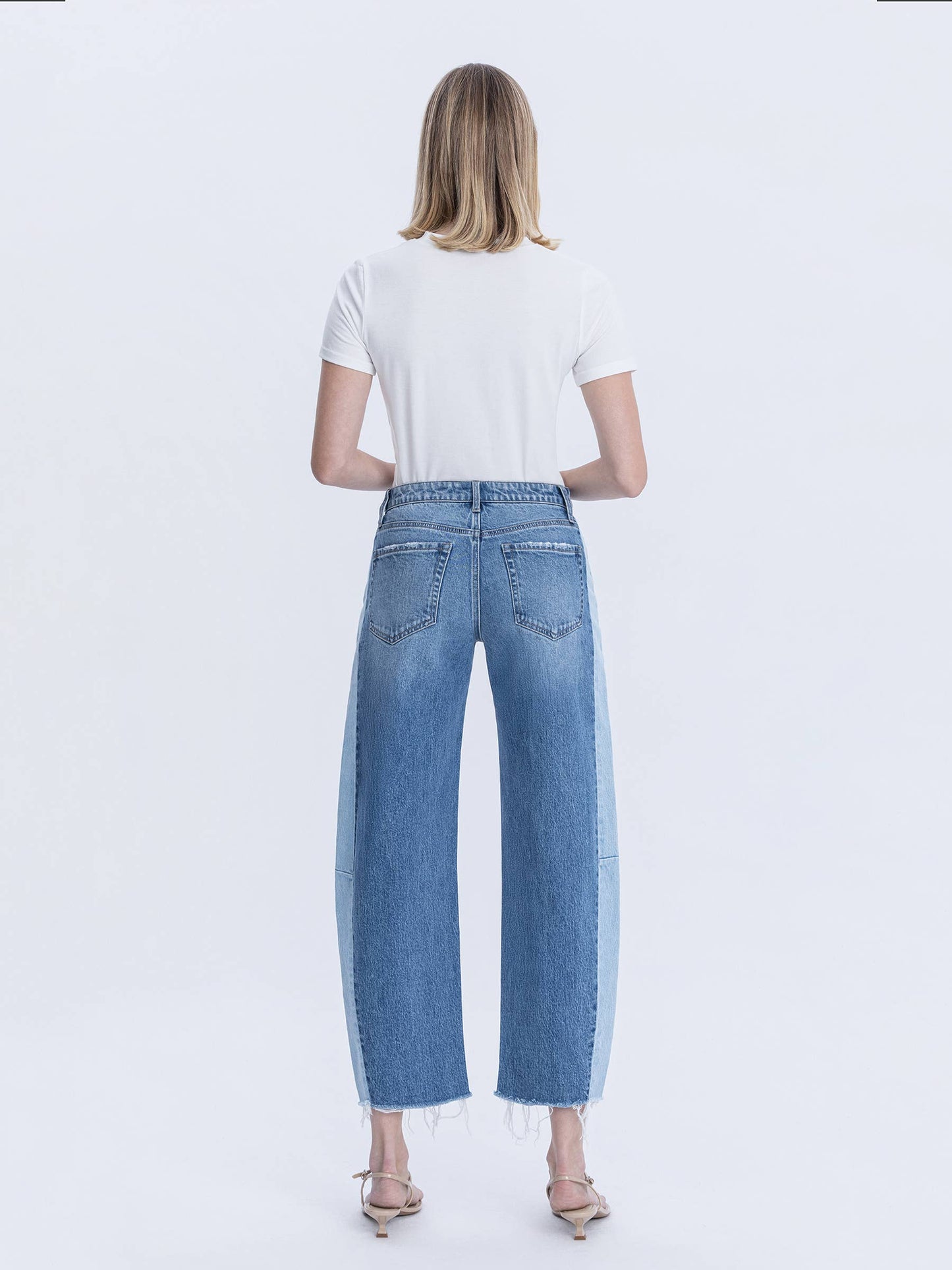 Two Tone Barrel Style Jean