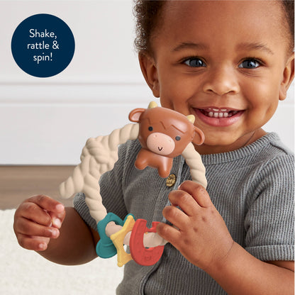 Rattle™ Silicone Teether Rattles Cow