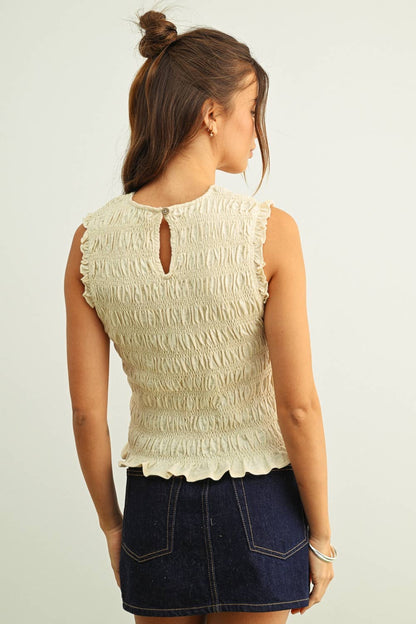 Smocking Tank in Oatmeal