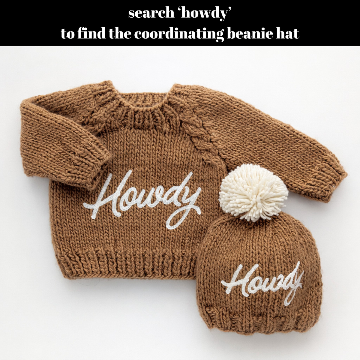 Howdy Sweater Pecan for Baby & Toddler