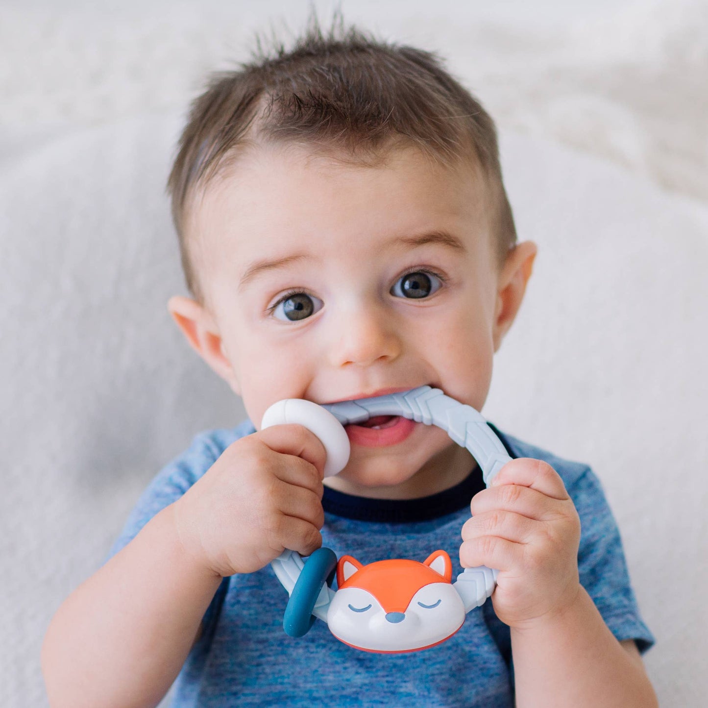 Rattle™ Silicone Teether Rattles Cow