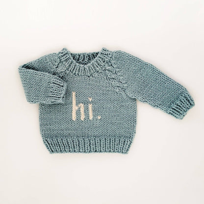 Hi. Surf Bllue Crew Neck Sweater Baby & Toddler