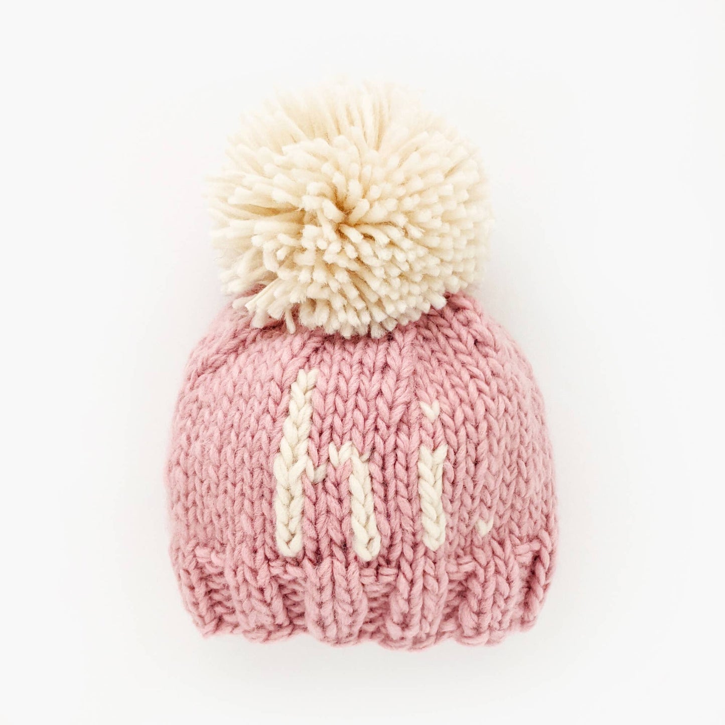 Hi. Rosy Hand Knit Beanie Hat Baby & Kids