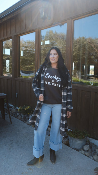 Charcoal Cowboys & Whiskey Sweatshirt