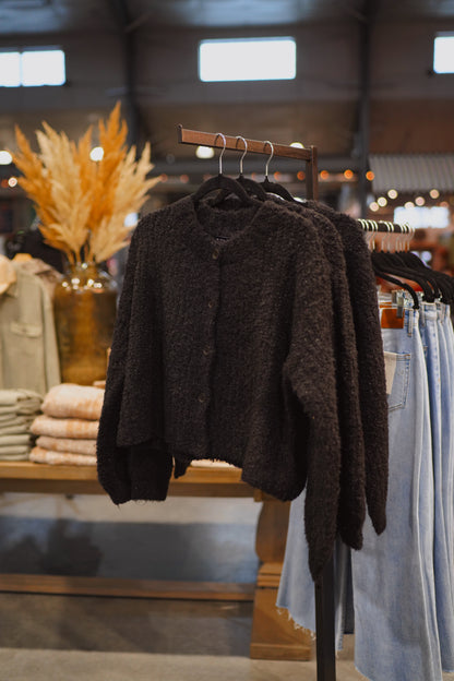BUTTON FRONT SWEATER CARDI