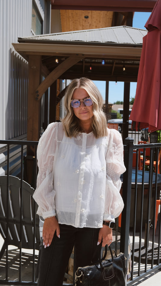 Anna Lisa Cream Blouse