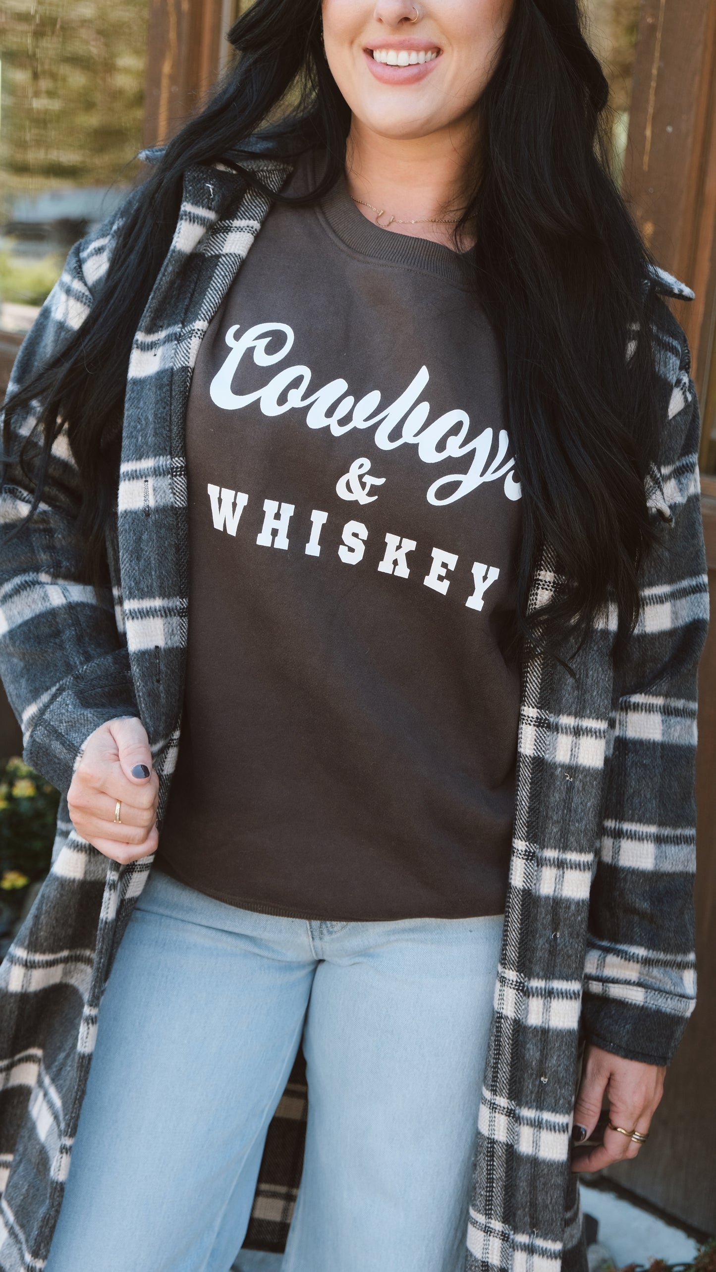 Charcoal Cowboys & Whiskey Sweatshirt