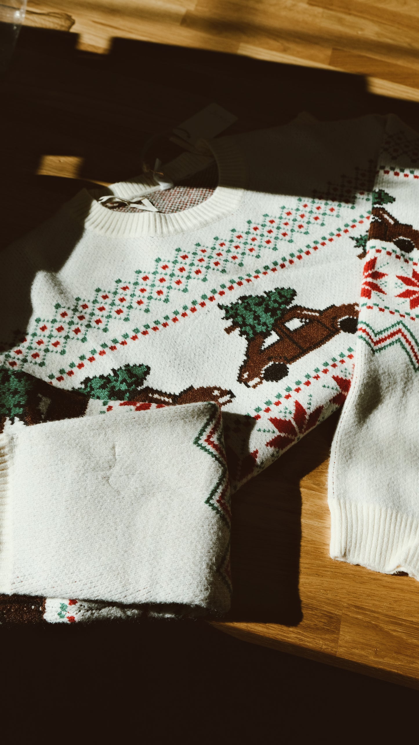 Christmas Tree Car Sweater