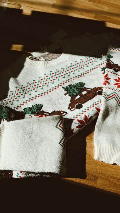 Christmas Tree Car Sweater