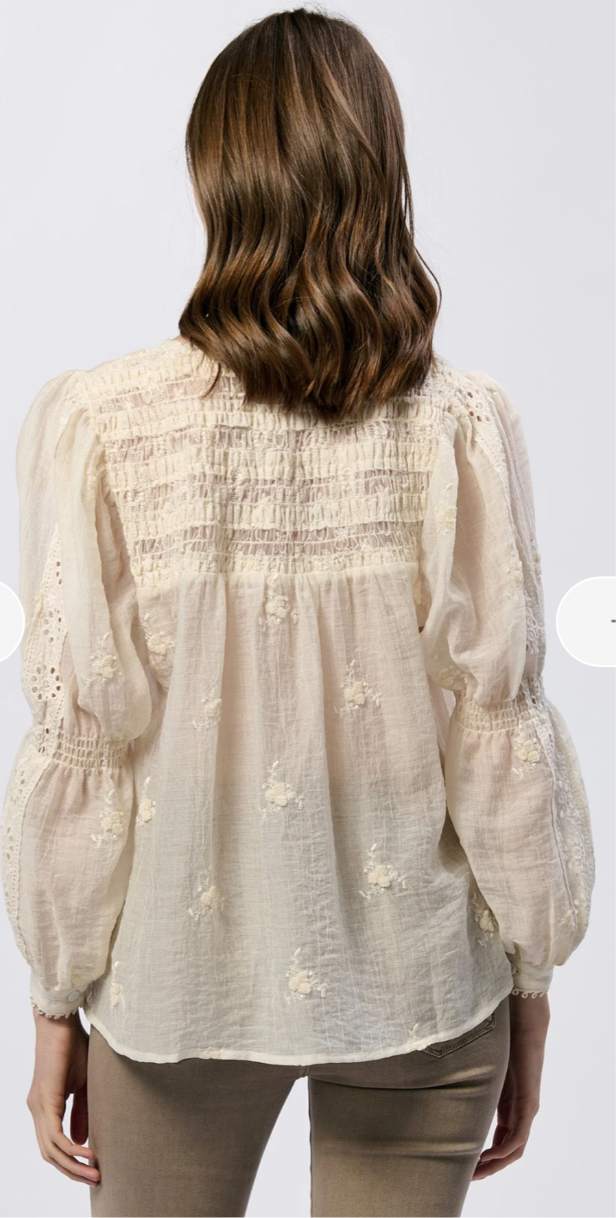 Anna Lisa Cream Blouse