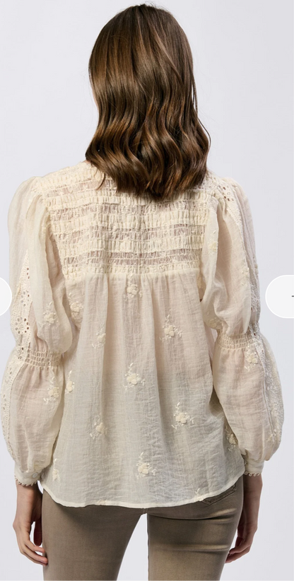 Anna Lisa Cream Blouse