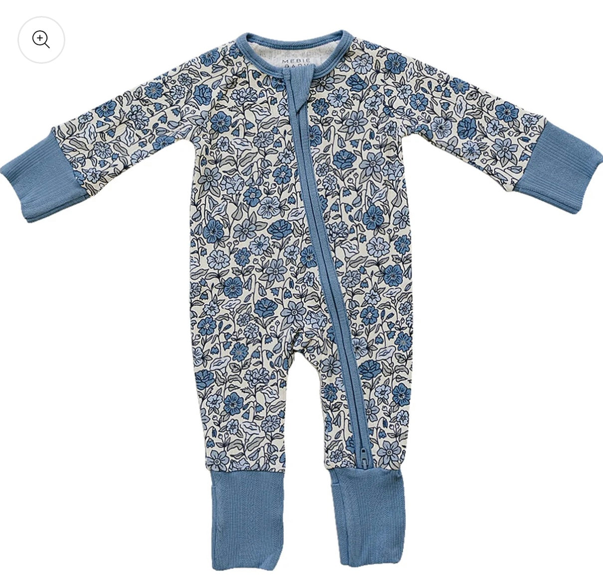 Bluebell Pointelle Bamboo Zipper