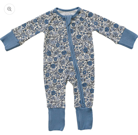 Bluebell Pointelle Bamboo Zipper