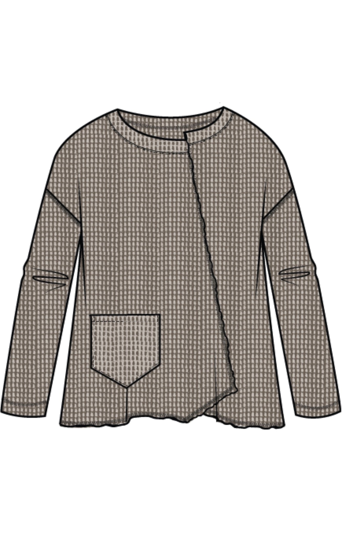 Opposites Attract Inside Out Pullover Dove