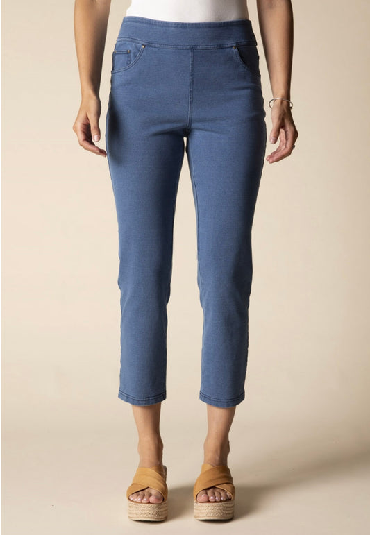 Stonewash Capri Knit Pant