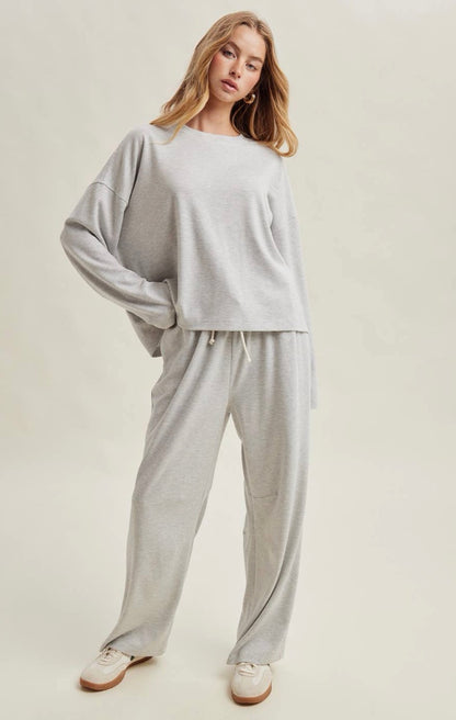 Grey + Cream Striped Set