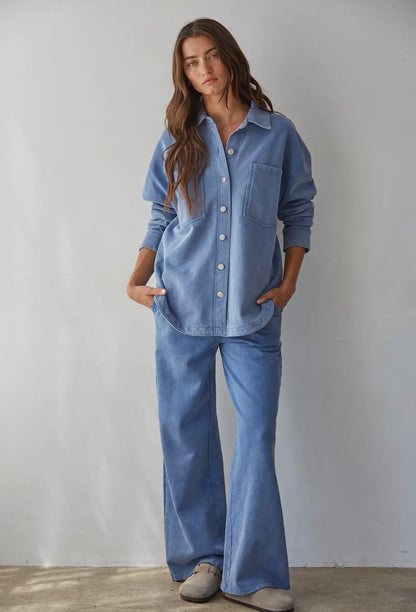 Knit Cotton Button Down (Set Option)