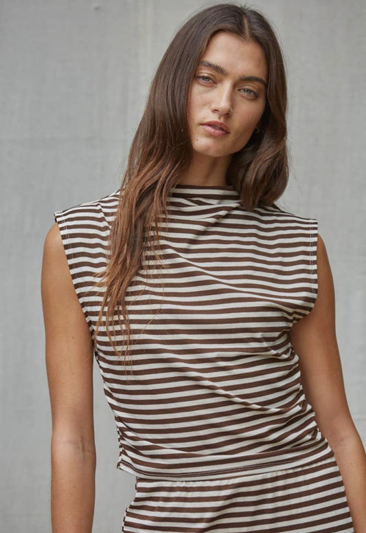 Knit Spandex Mock Neck Top (Set Option)