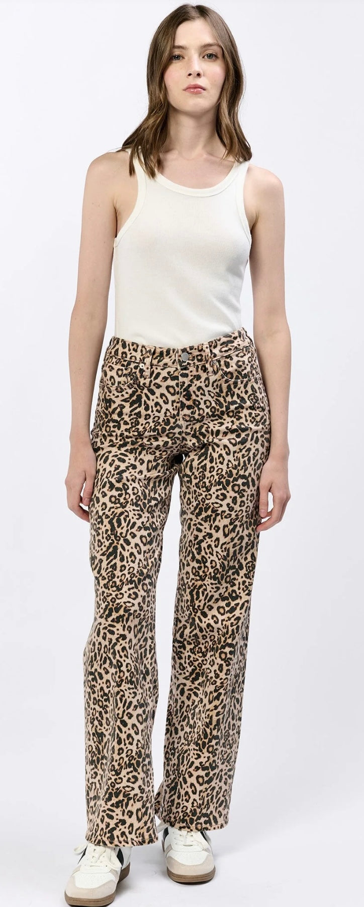 Leopard Denim Pant