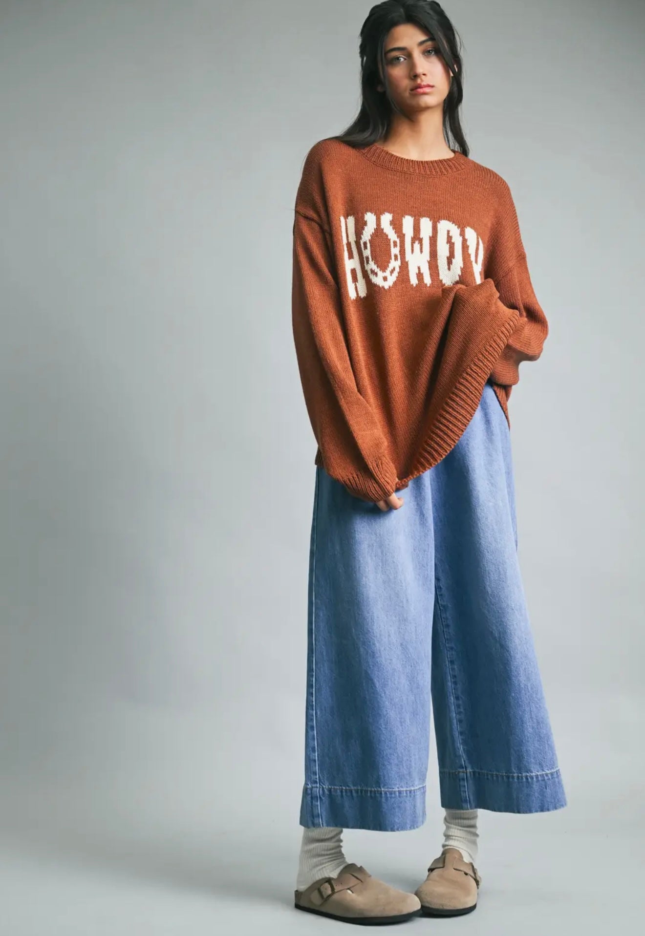 HOWDY Horseshoe Knit Sweater