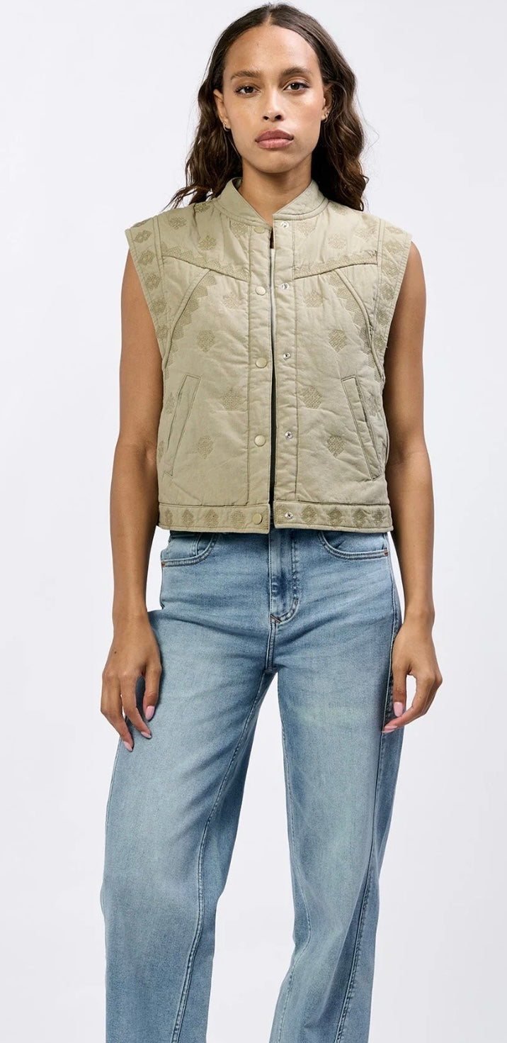 Mina Olive Vest