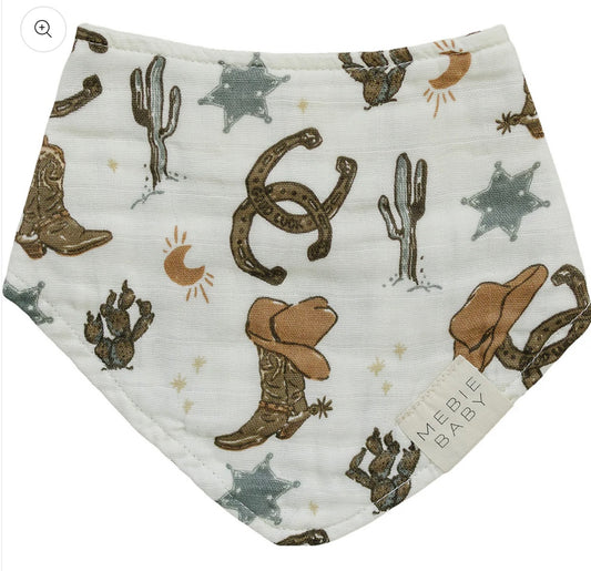 Outlaw Cowboy Classic Muslin Bib