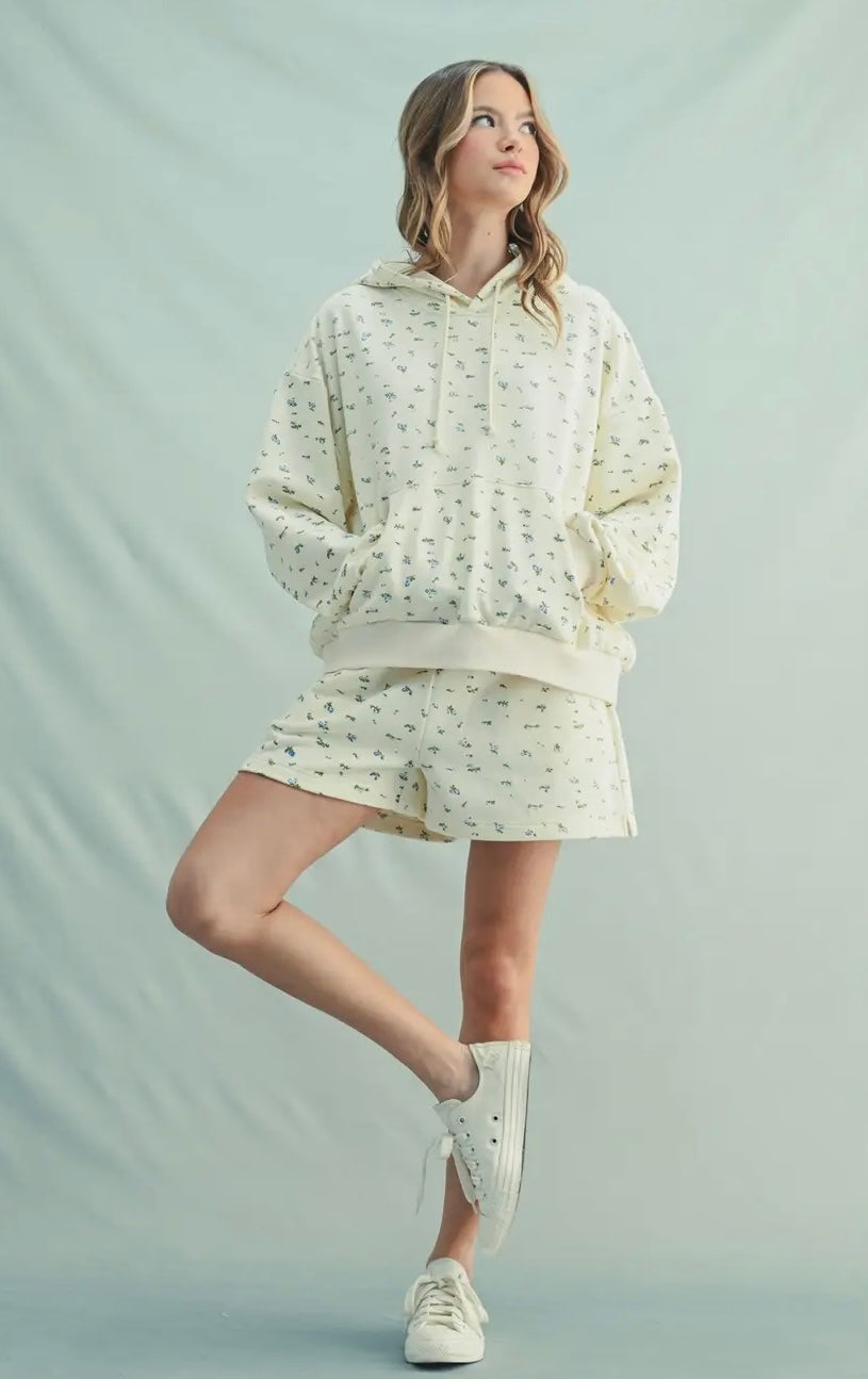 Floral French Terry Shorts