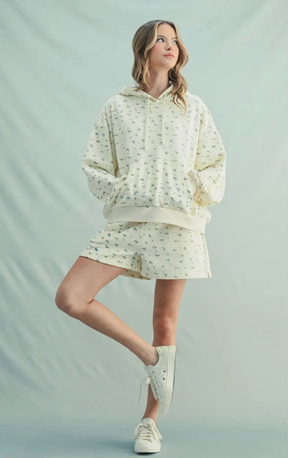 Floral French Terry Shorts
