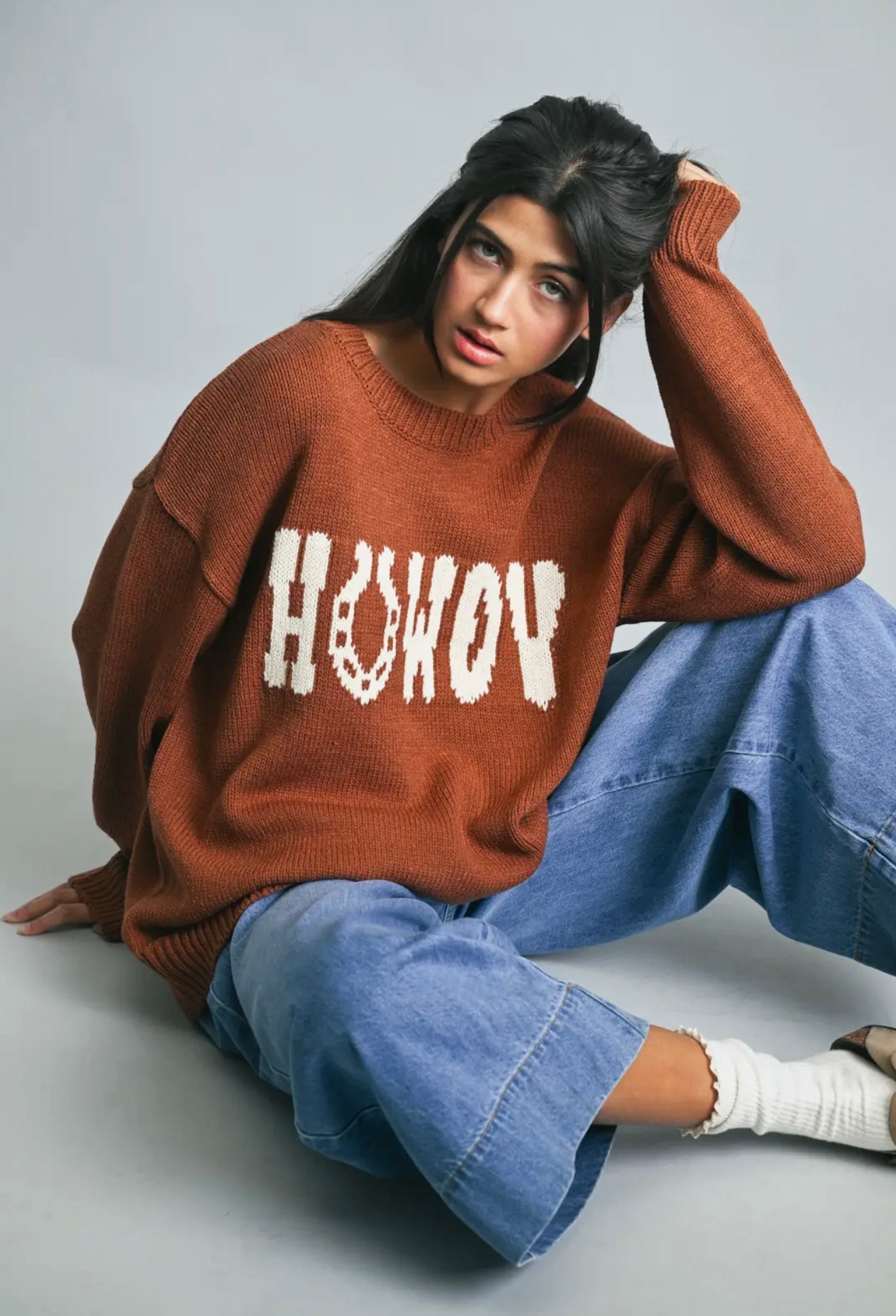 HOWDY Horseshoe Knit Sweater