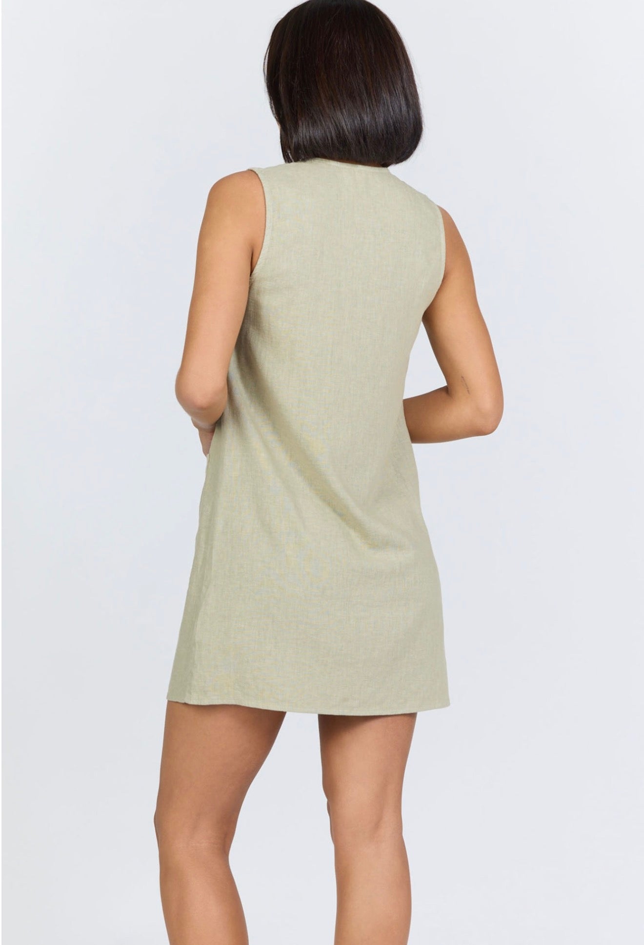 Riri Olive Linen Dress
