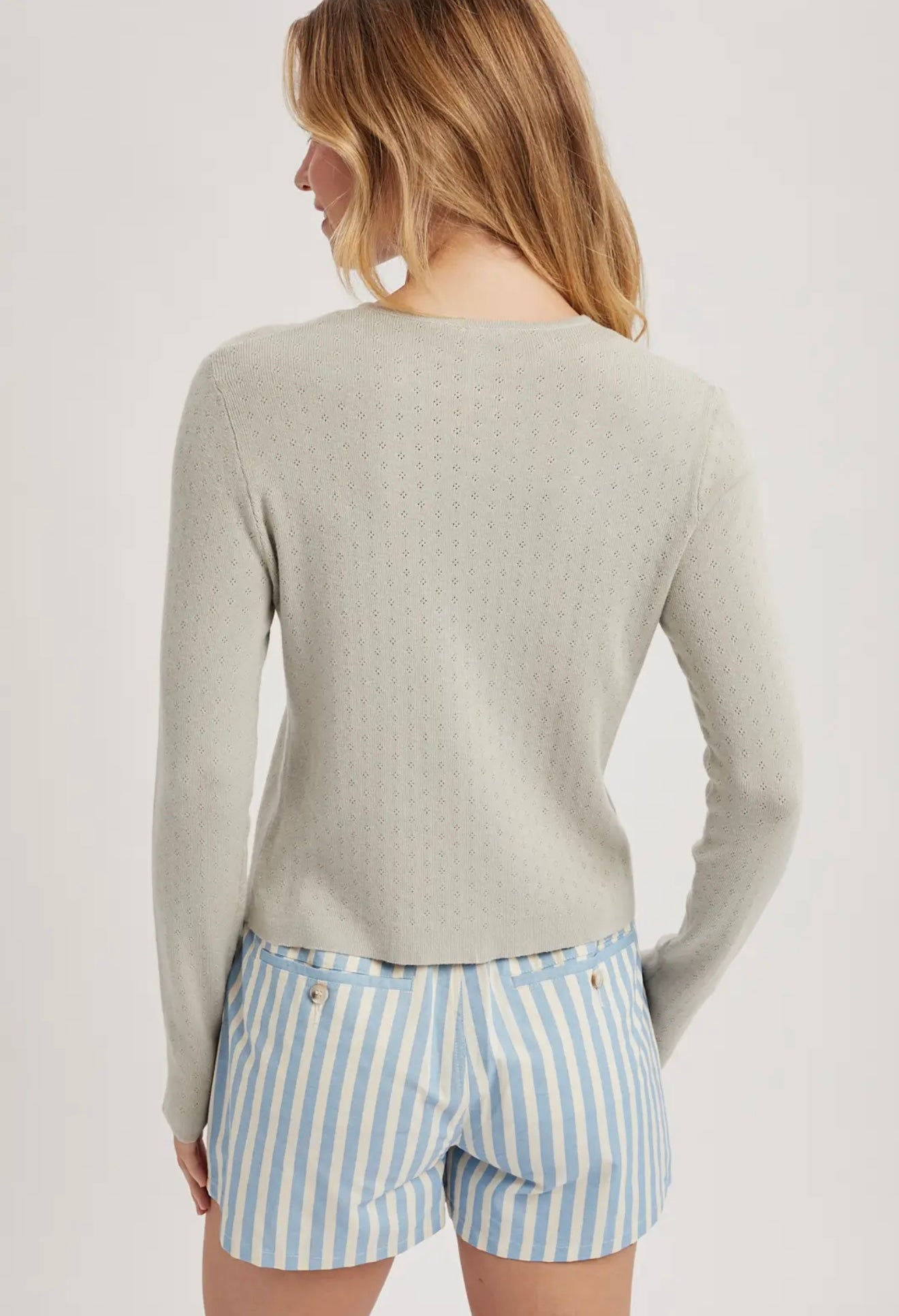 Pointelle Button Up Cardi