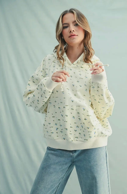 Floral French Terry Hoodie