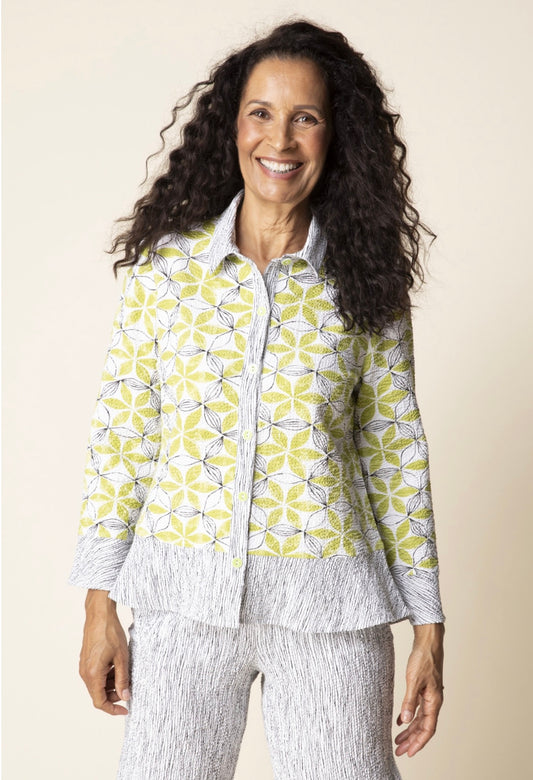 Crinkle Crepe Floral Mix Blouse