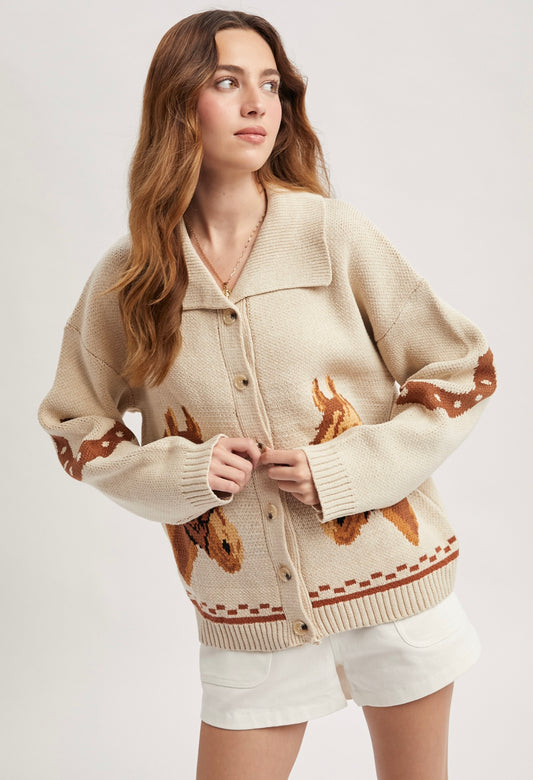 Taupe Horse Sweater