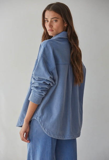 Knit Cotton Button Down (Set Option)