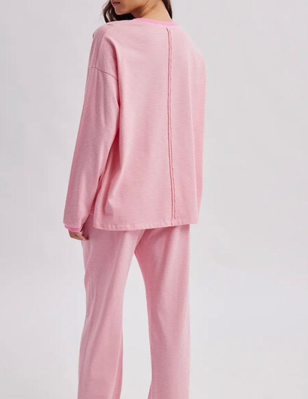 Pink Striped Lounge Set