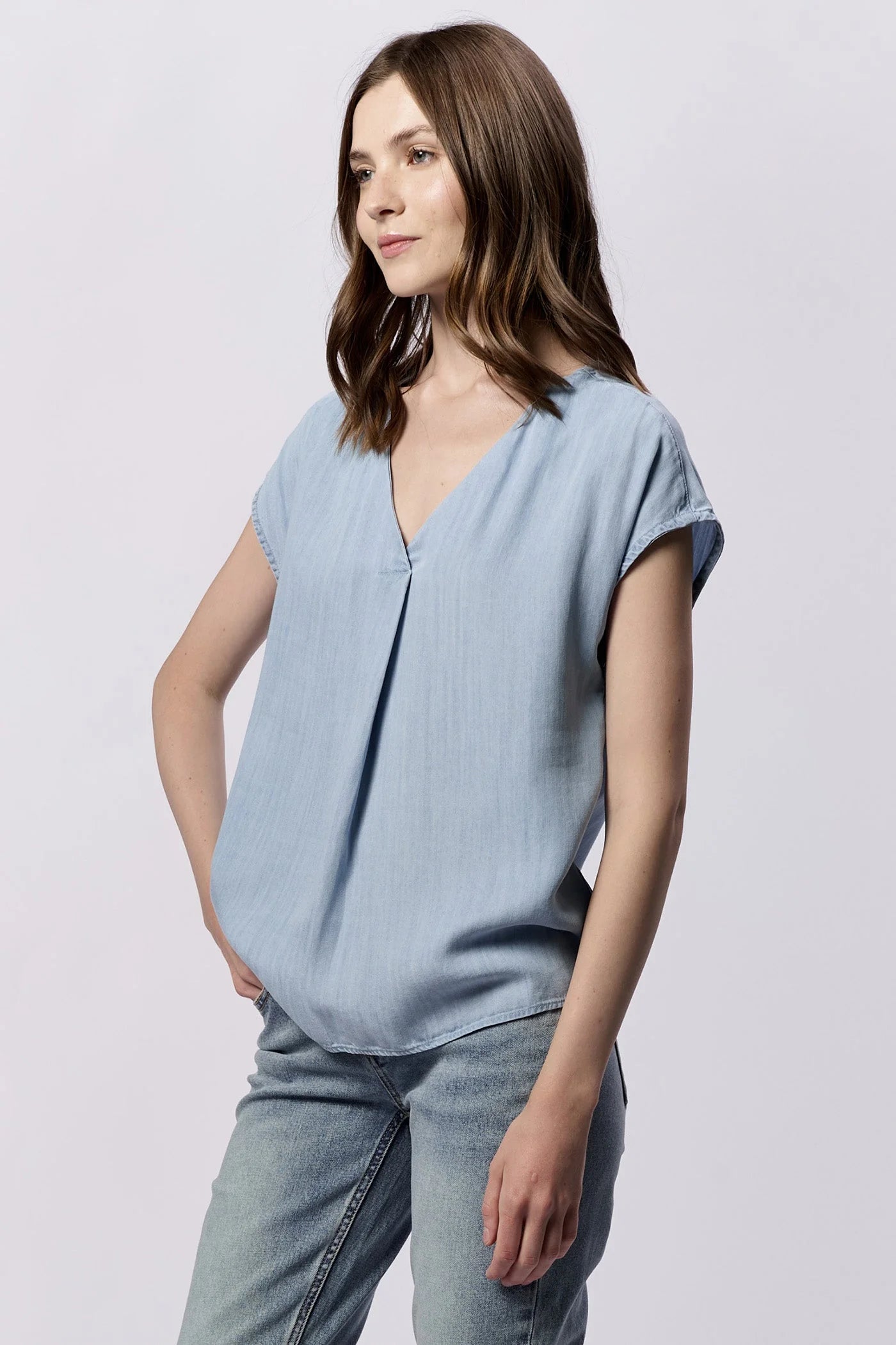Kristen Carolina Denim Top