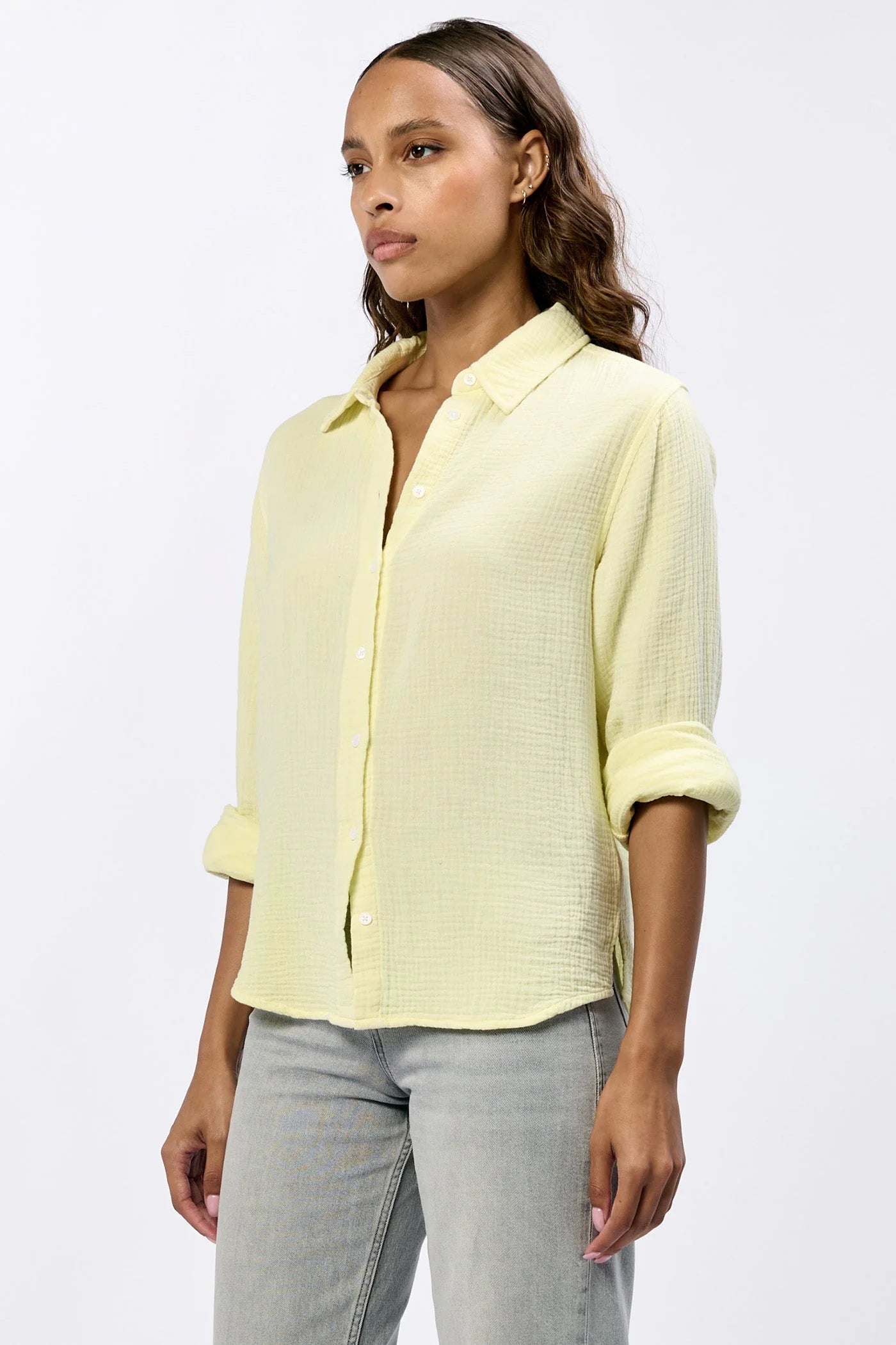 Yellow Gaia Button Up